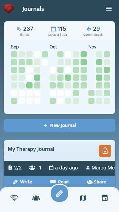 GEM Journal App Screenshot
